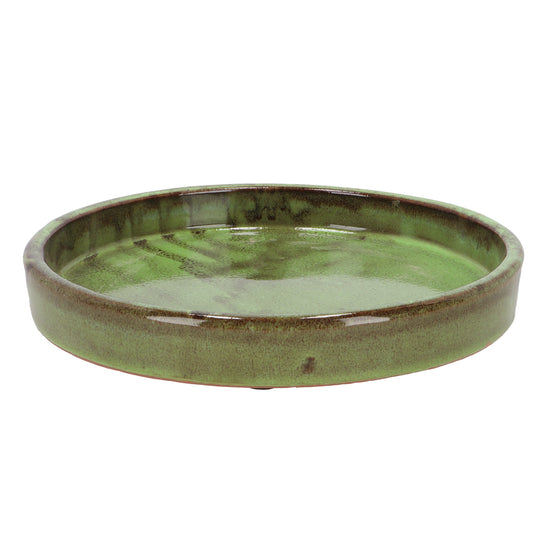 Saucer Glazed Green 25CM