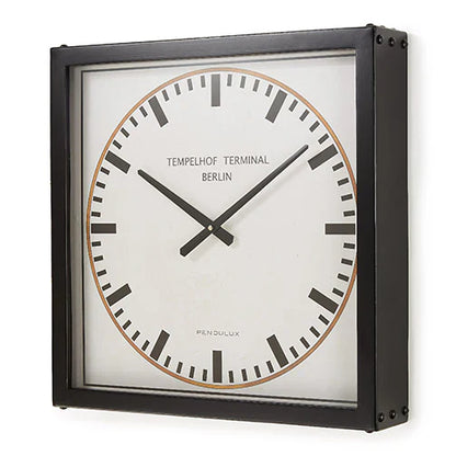 Pendulux Tempelhof Terminal Clock Black