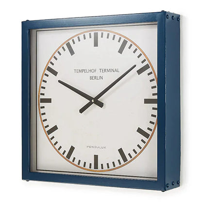 Pendulux Tempelhof Terminal Clock Blue