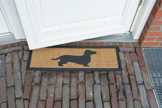 Rubber Doormat/Coir Dachshund