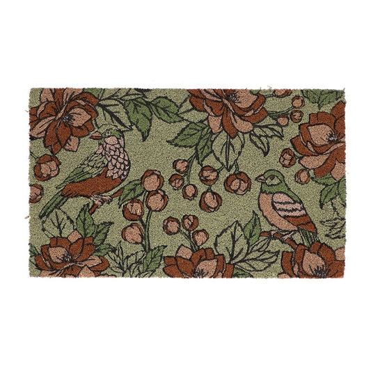 Doormat Coir Floral Green L