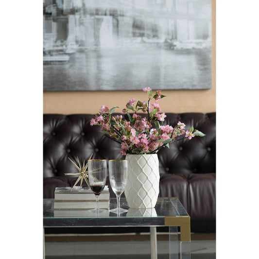 Faux Apple Blossom Stem, Pink