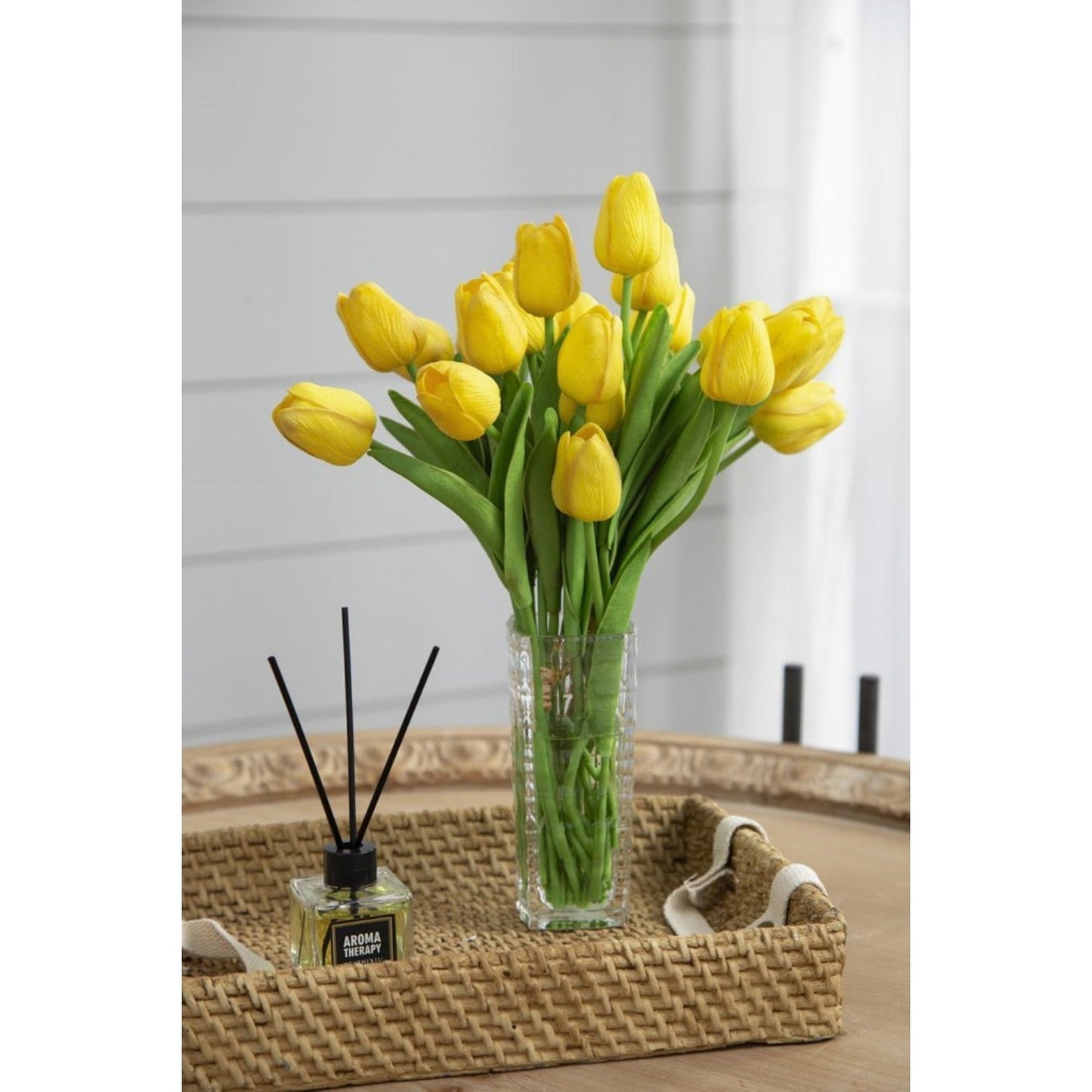 "Paquet de 9 tulipes artificielles, jaune"