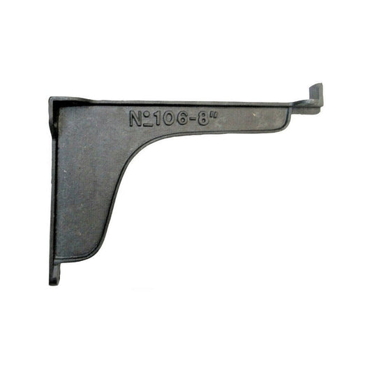 Support de rail industriel, support d'étagère robuste, « RAILWAY NO.106-8 », 6 x 4 po, métal antique