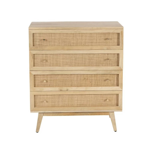 SP0302M, Commode Raphia, 5 Tiroirs, Naturel