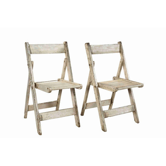 Chaise Pliante Vintage Blanche