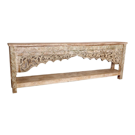 Carved Console Natural