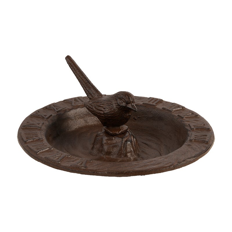 Cadran solaire et bain d'oiseau