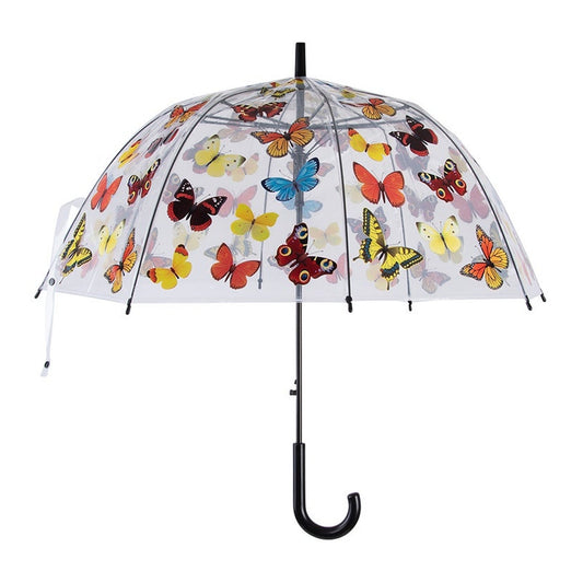 Parapluie papillon transparent