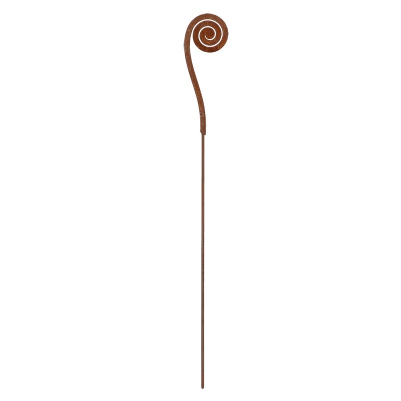 Rust Garden Stake Fern Young Frond