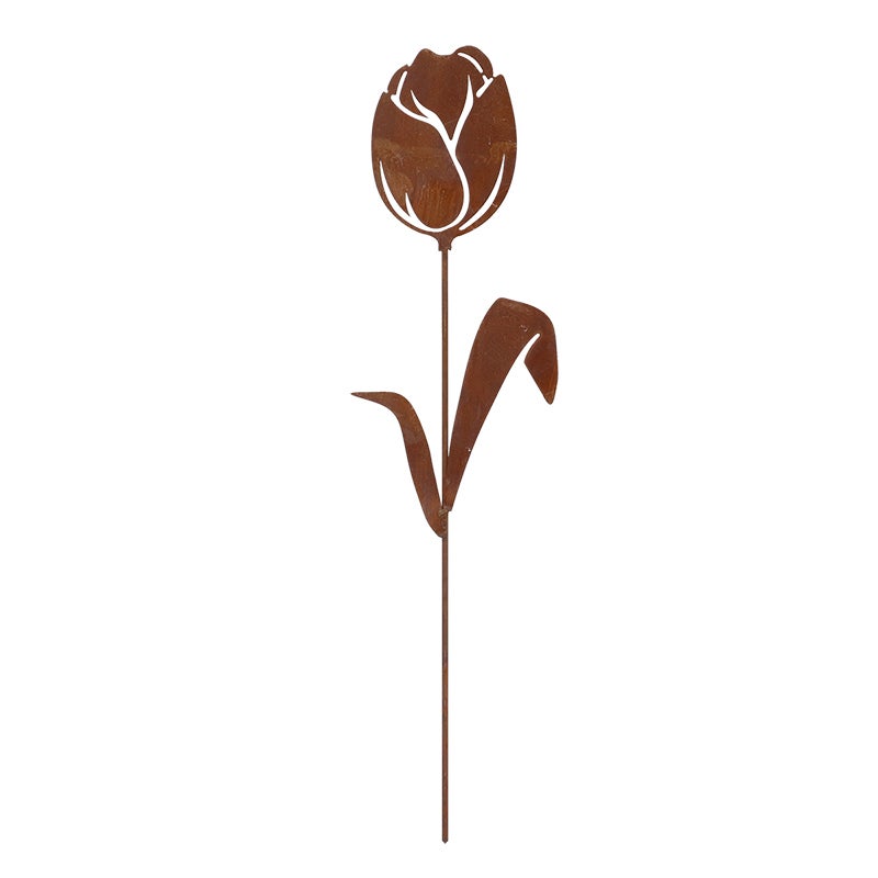 Rust Garden Stake  Tulip