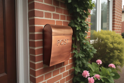 Sylvia Small Euro Mailbox, Copper