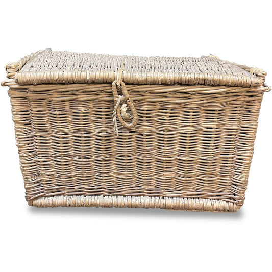 Large Antique French Baskets With Lid