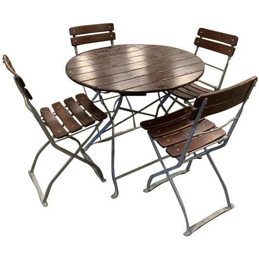 Antique French Large Bistro Set
