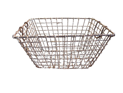 Vintage French Oyster Metal Crate