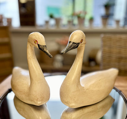 Wooden Swan Statue, France 1860