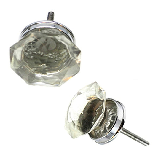 Octagon Glass Drawer Knob