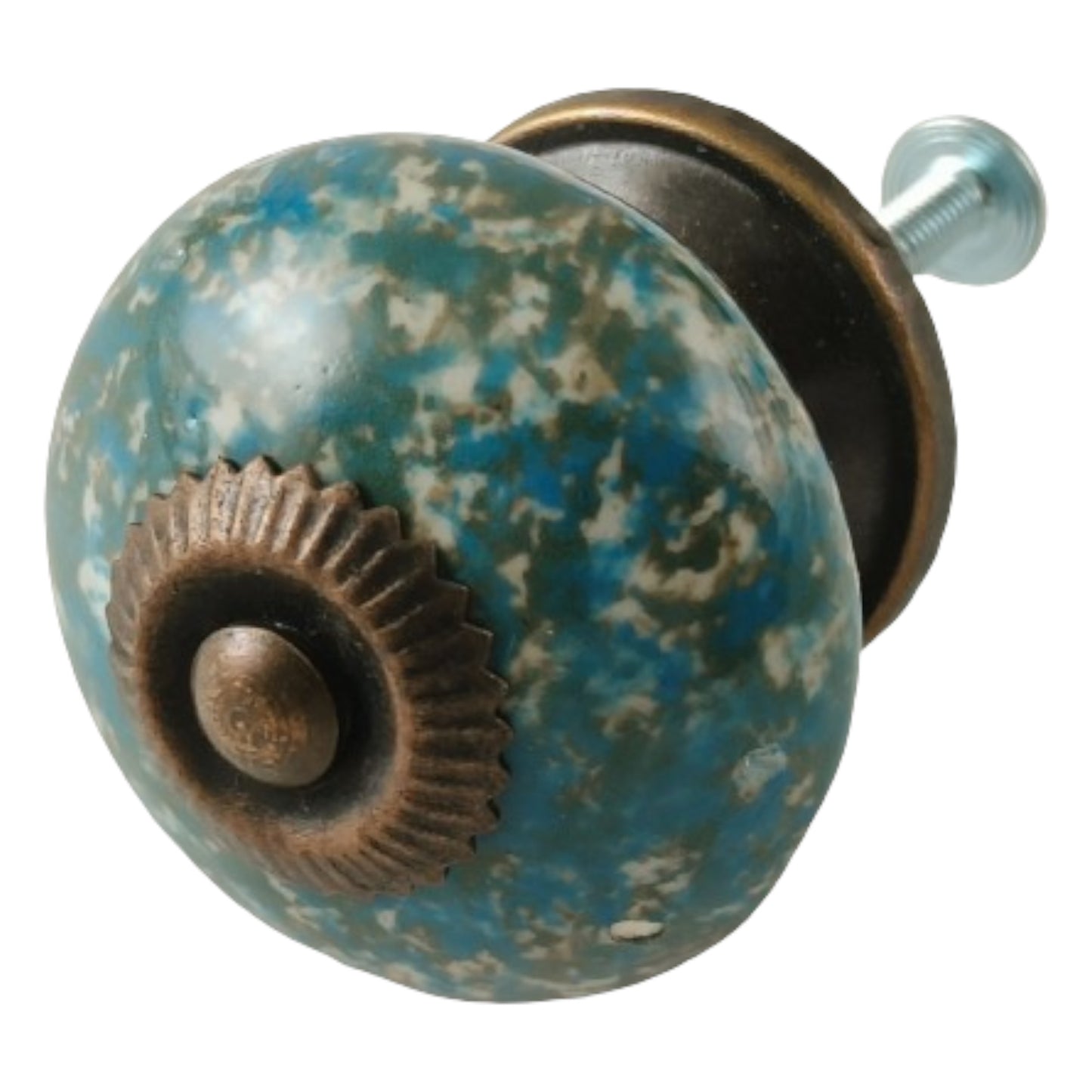 Ceramic Multi Ocean Knob, Blue