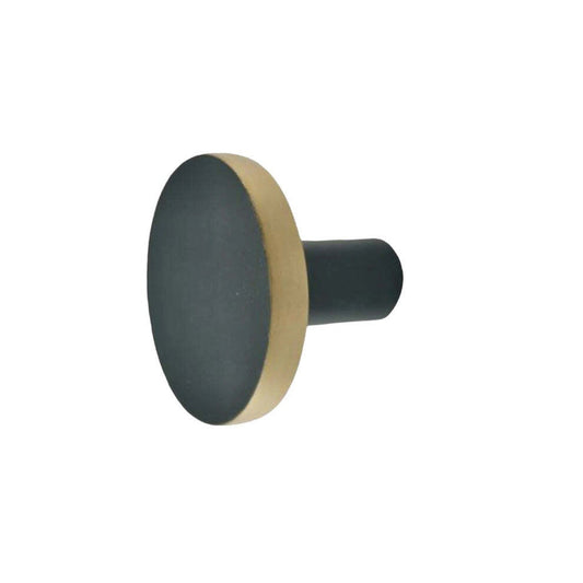 Brass Knob, Matt  Black, 1.2 in