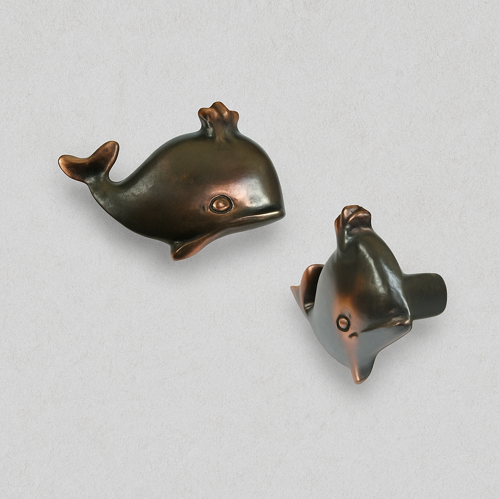 Bouton de baleine vintage, boutons nautiques pour armoires, portes et meubles, métal antique