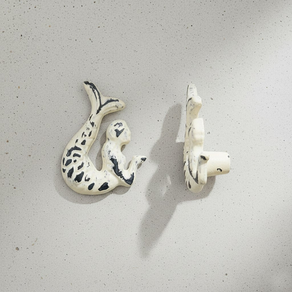 Bouton de sirène en métal, boutons nautiques pour armoires, tiroirs et meubles, crème