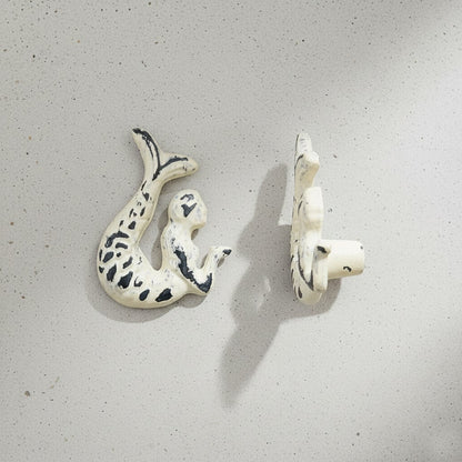 Bouton de sirène en métal, boutons nautiques pour armoires, tiroirs et meubles, crème