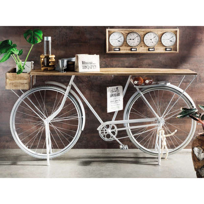 "Table Console Vélo Euro, Blanche"