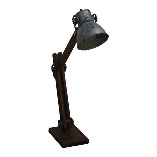 Lampe de table industrielle rouille