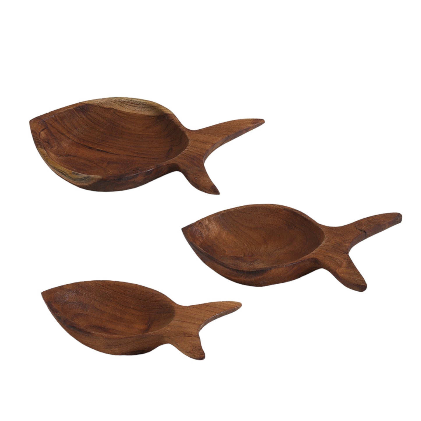 Fish Wooden Bowl, Set of 3