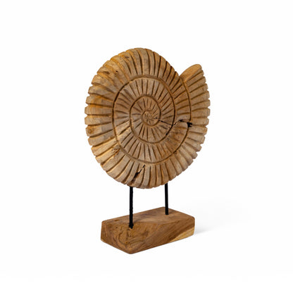 Wooden Ammonite Sculpture