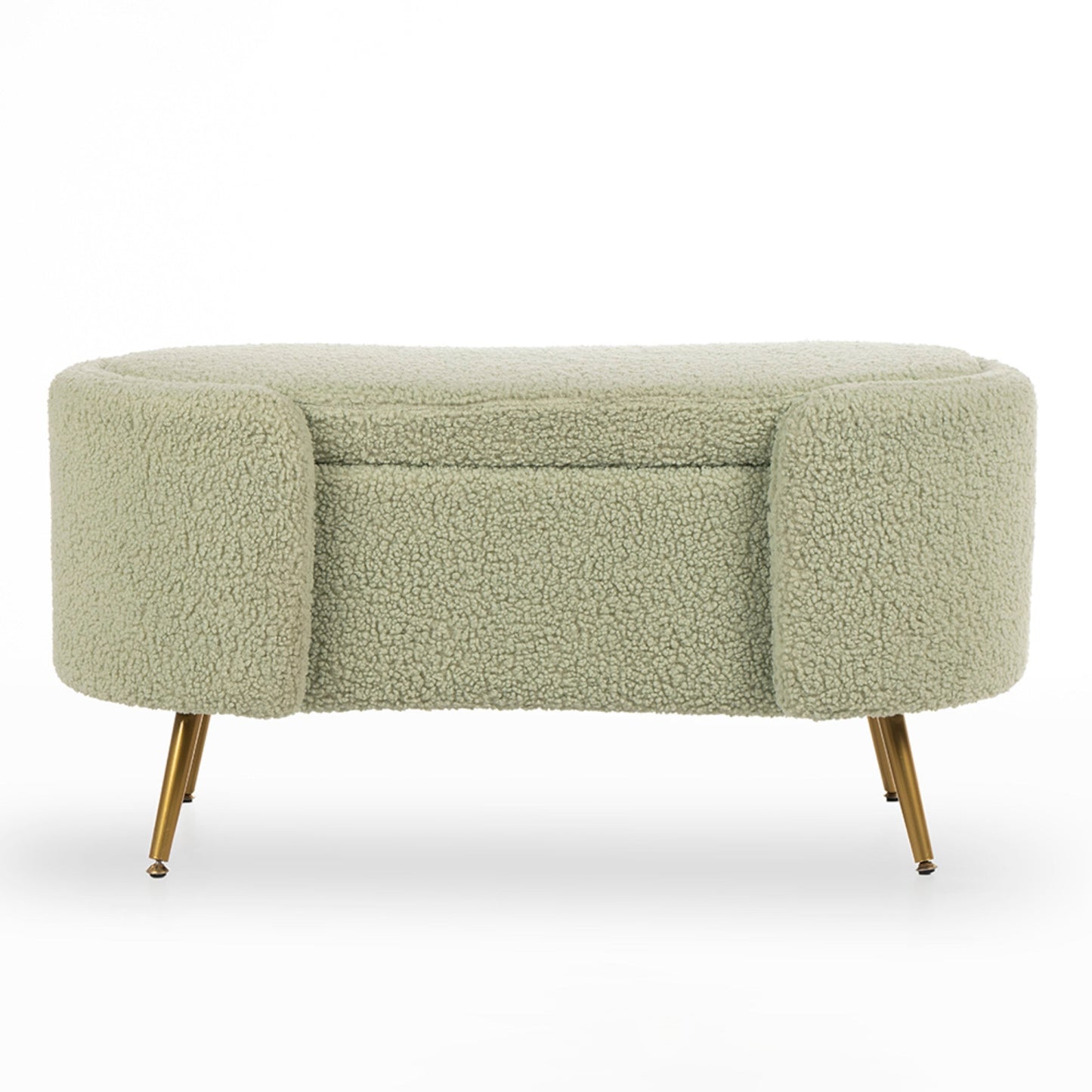 Oval Storage Bench, Green