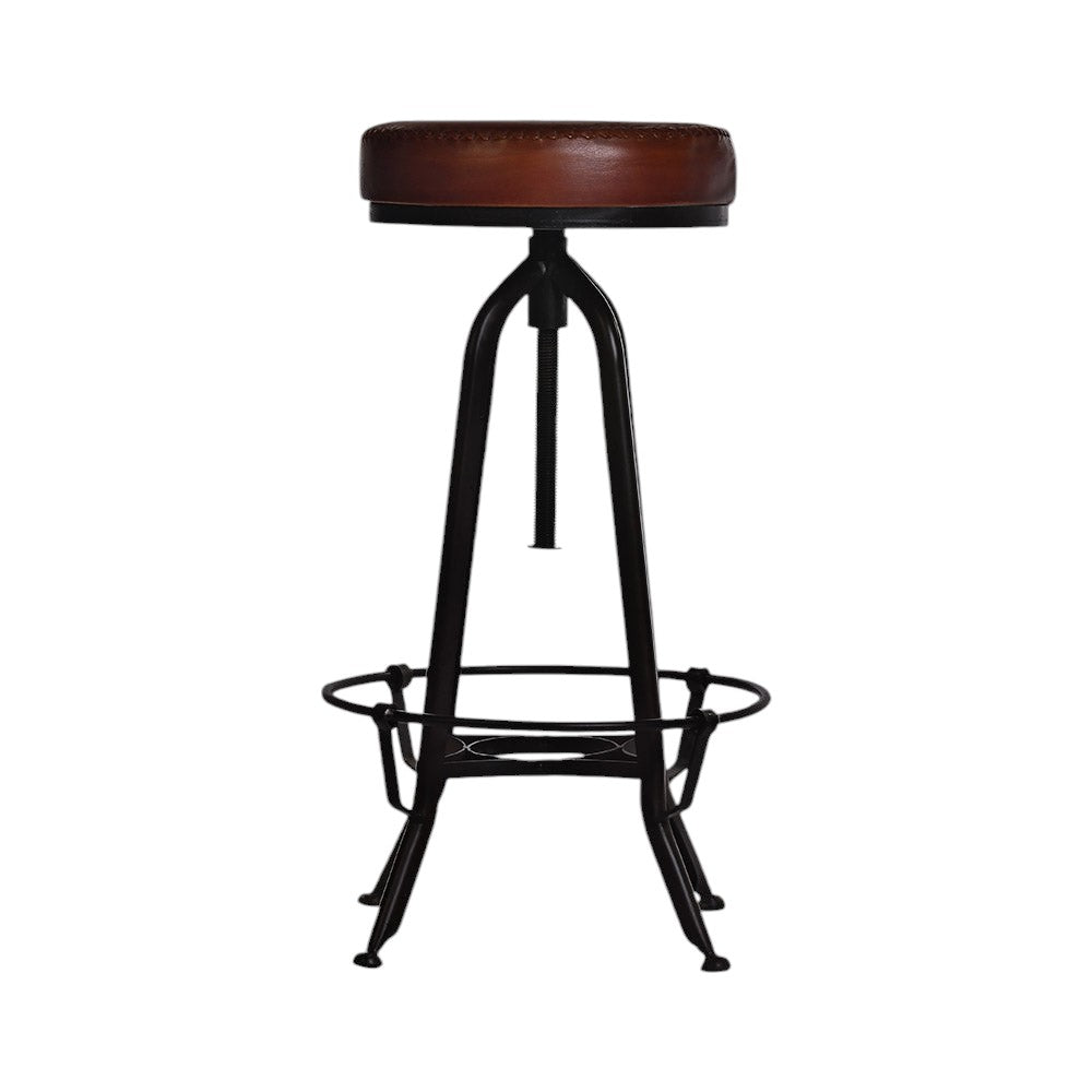 "Tabouret De Bar Industriel, Cuir"