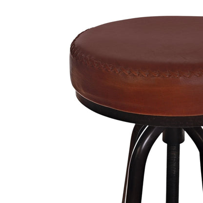 "Tabouret De Bar Industriel, Cuir"