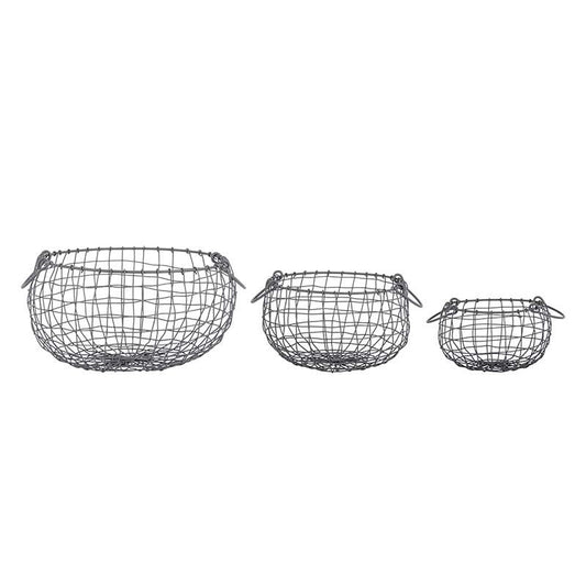 Wire Basket Pear Shaped Set/3 S