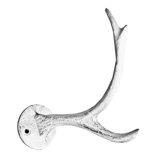 Antlers Hook  Rustic White