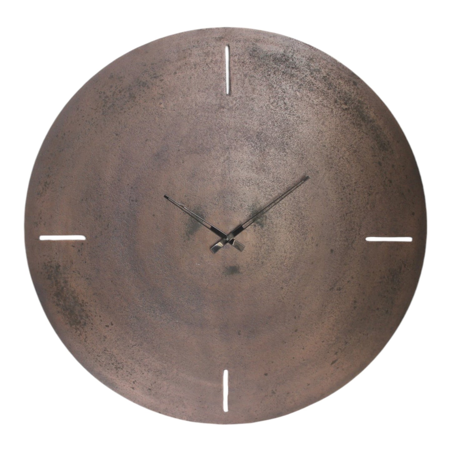 Aluminum Wall Clock, Dia 28.7 in, Antique Copper Finish