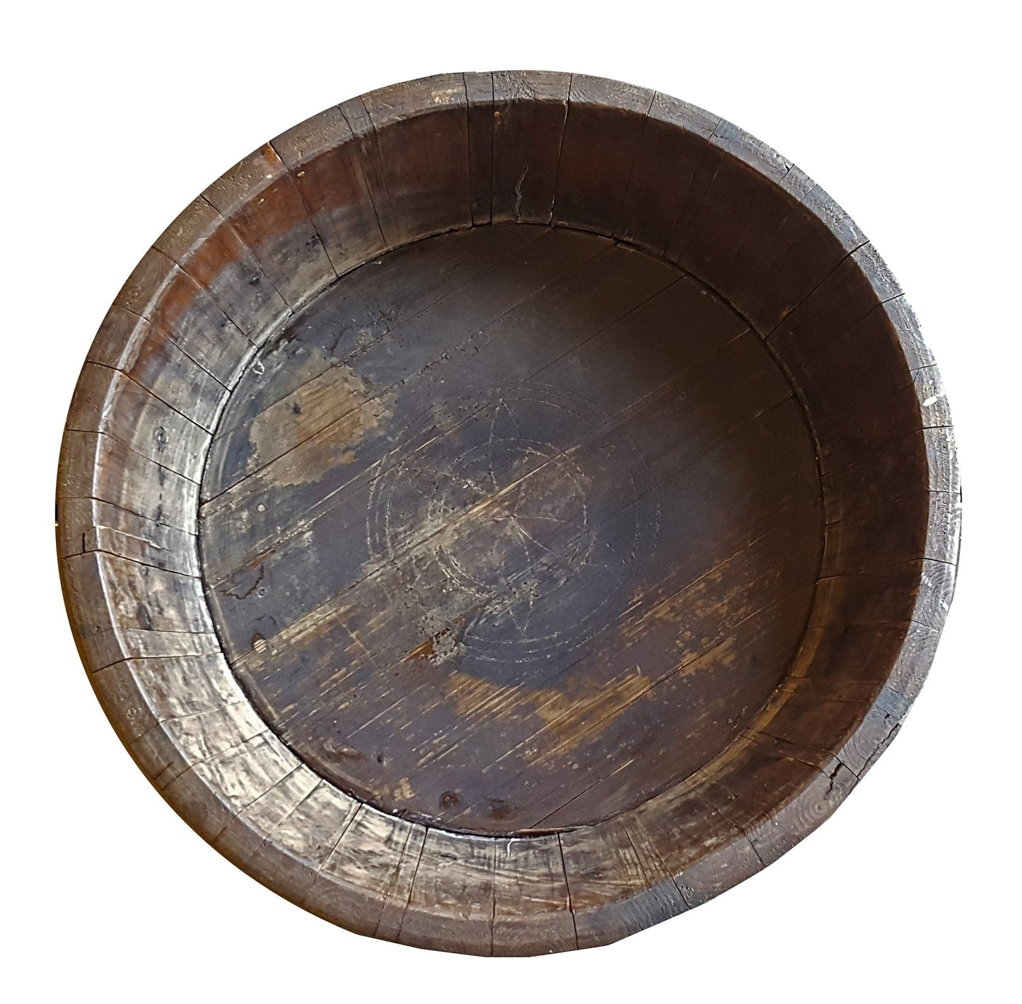 Extra Large 24 Inc. Antique Wooden Bowl