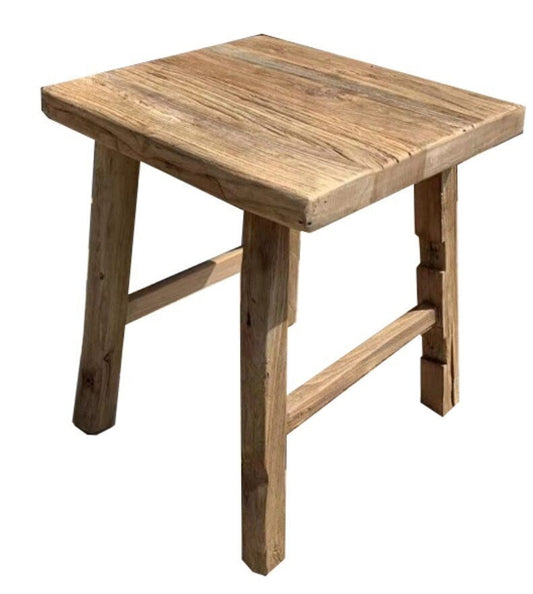 Table d'Appoint, Orme Recyclé, Naturel