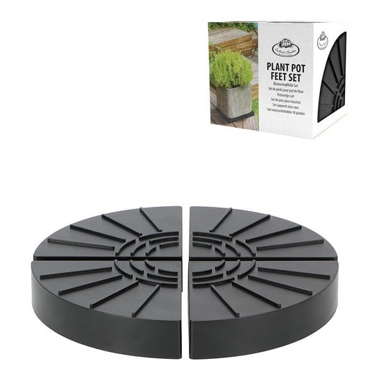 Lot de 4 pieds pour pots en plastique