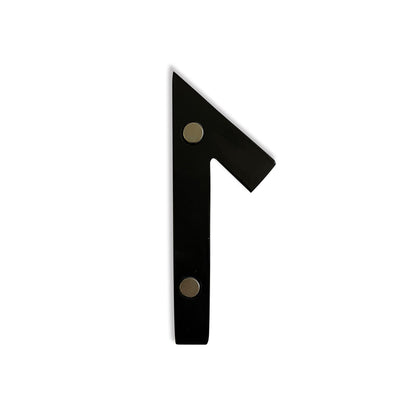 Numéro de maison magnétique en aluminium #1, numéros d'adresse en métal, 4 pouces, noir