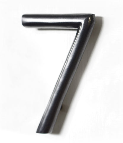Numéro d'adresse ombré en aluminium 7, numéros de maison ronds, métal à canon, 5 pouces