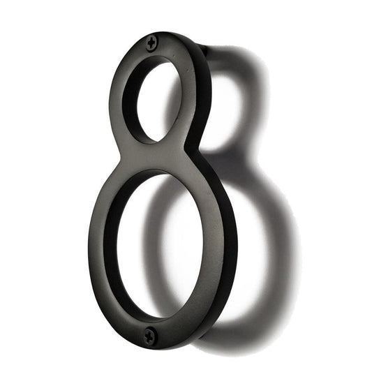Numéro d'adresse de maison d'ombre à montage flottant, #8, noir, aluminium, 8 pouces