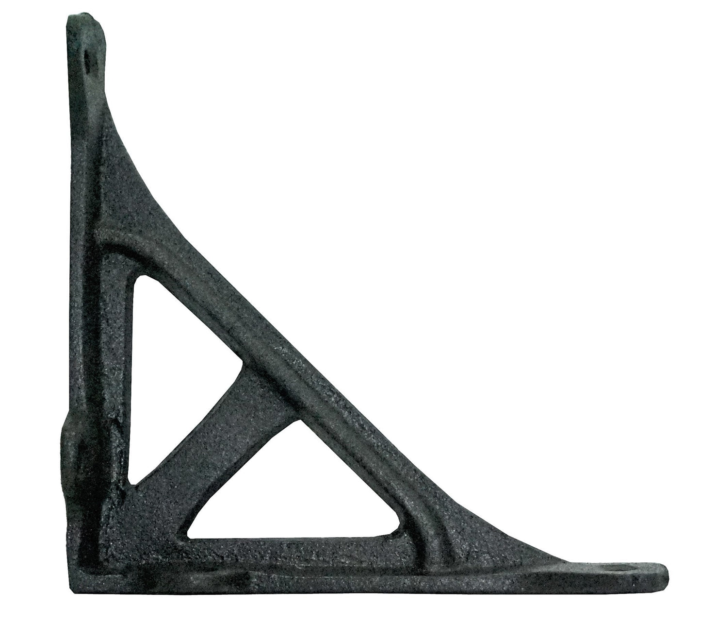 Support de montage pour étagère d'angle en fonte industrielle avec support supplémentaire, supports d'étagère noirs très résistants, 4,92 x 0,78 x 4,9 pouces,
