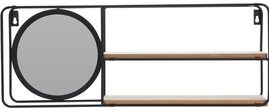 Wall Rack Metal With 2 Mdf Shelves, Max. Load 5Kg