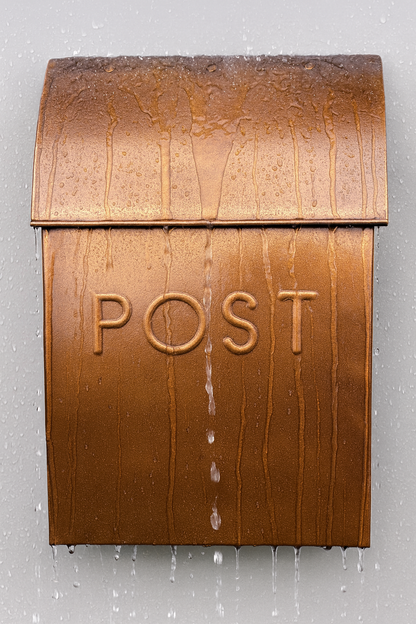 Milano Pointed Mailbox, Antique Copper