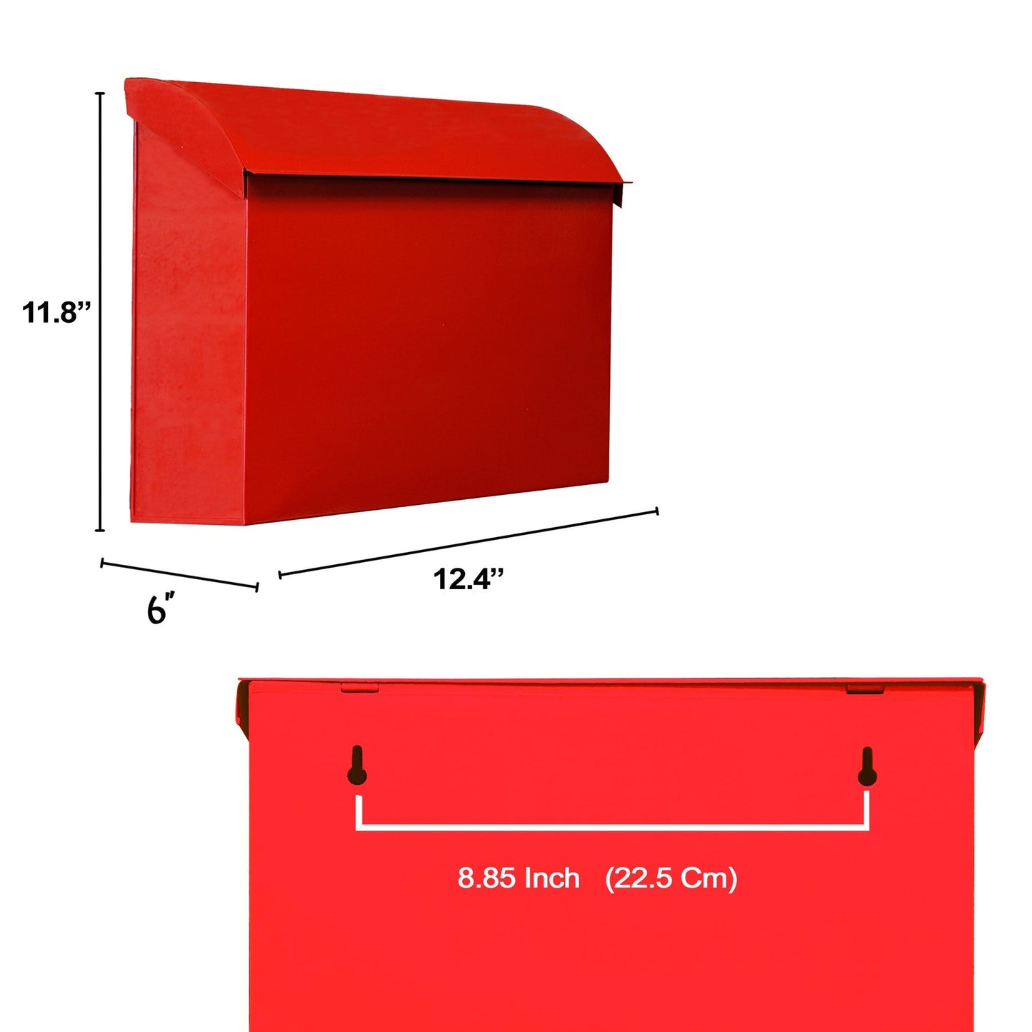 Baxter Parcel Mailbox Red