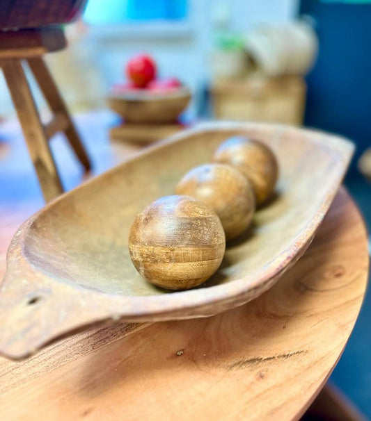 Boule décorative en bois