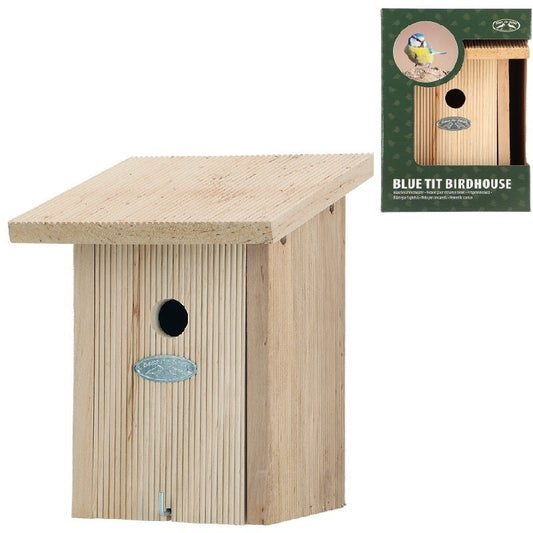 Nichoir Mésange bleue dans une boîte cadeau