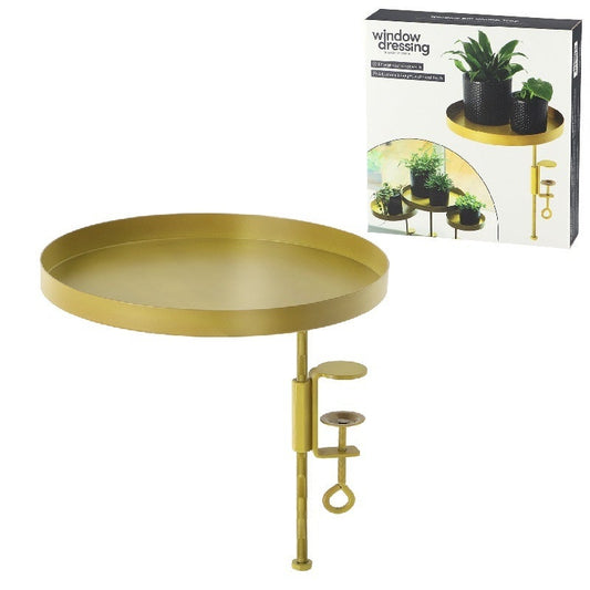 Round Golden Clamp Tray L