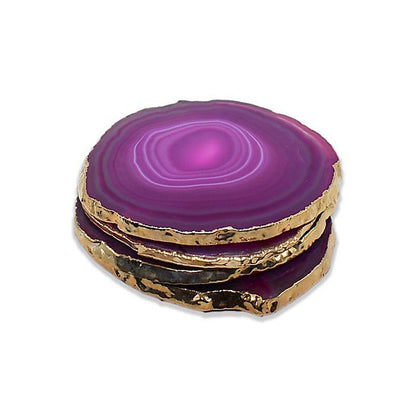 "Sous-verres en agate rose, 4,5 x 4,5 po, *Prix par sous-verre*"
